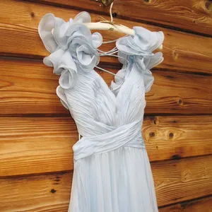 Mac Duggal 67911 Womens Ruffled Tiered Cut Out Chiffon Gown Dress thumbnail 11