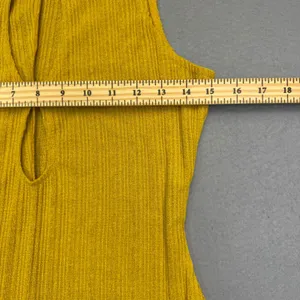 Reformation Ribbed Maxi Dress Mustard Yellow Keyhole Cutout Sleeveless Size M thumbnail 4