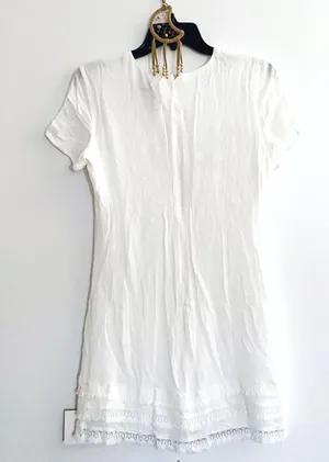 Crochet Bohemian Shift Dress thumbnail 3
