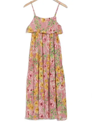 STITCHDROP Barbuda Floral Print Sleeveless Midi Dress NWT Sketch Peony XS thumbnail 10