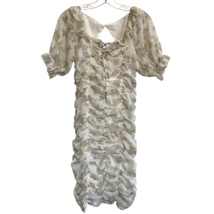 Storia Floral Mesh Ruched Off Shoulder Mini Dress‎ - M NWT thumbnail 6