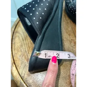 Women's Black‎ Studded Mules Size 10 Casual Chic Flats thumbnail 7