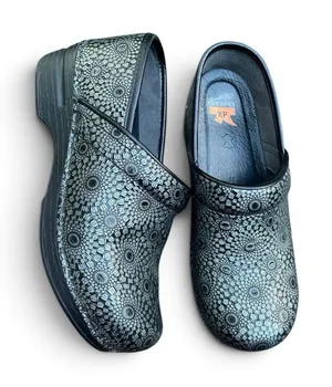 Dansko Pro XP Mandala Patent Leather Professional Clogs EU39 US 8.5 Black Silver thumbnail 1