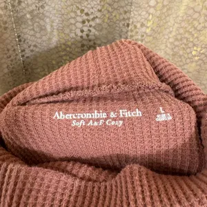 Abercrombie & Fitch‎ Cozy Waffle Sweater Cowl Neck Burnt Orange Large thumbnail 3