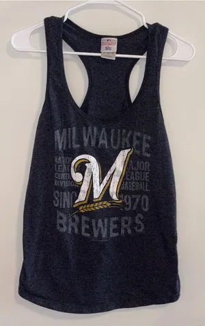 Dark Grey Women’s Milwaukee Brewers Tank Top Size: L thumbnail 1