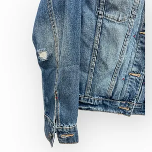 Joie Vintage-inspired Demanda Distressed Denim Jacket size small thumbnail 8