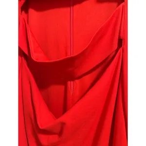 Forever 21 Red Cutout Cowl Neck Long Sleeve Bodycon‎ Midi Dress Womens XL thumbnail 3