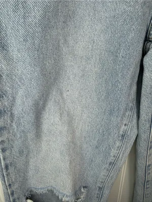 Pacsun Womens Dad Jean Light Blue Wash Distressed Rips Cotton Button Fly Size 23 thumbnail 5