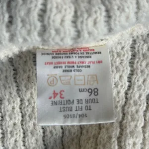 St Michael Vintage Cream Cable Knit Hooded Toggle Cardigan Sweater Cottagecore thumbnail 5