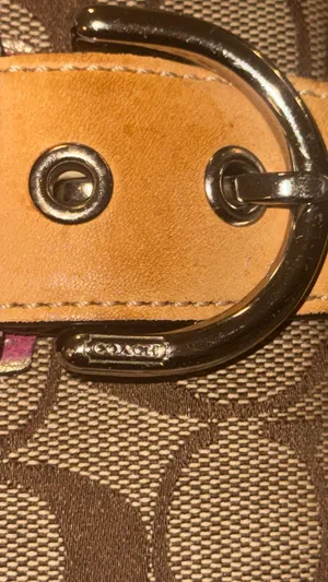 Coach SignaturePurple and Pink FlowerAppliqué Shoulder Bag (Style 1469) thumbnail 10