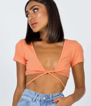 Princess Polly Orange Top thumbnail 1
