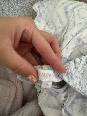 Olivaceous White and blue lace mini dress thumbnail 3