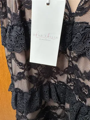 Dear Emilia Hello Molly Mystique Sleeveless Lace Maxi Dress Black Small NEW $155 thumbnail 12