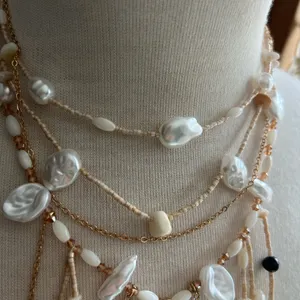 Ariana Ost Free People Something Beautiful Cross Pearl Bead Necklace SOLD OUT thumbnail 7
