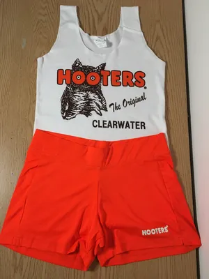 Hooters New Girl Uniform Tank And Shorts Set Size Xs/Xxs thumbnail 1