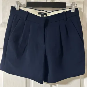 Navy JCrew Tailored Trouser Shorts thumbnail 1