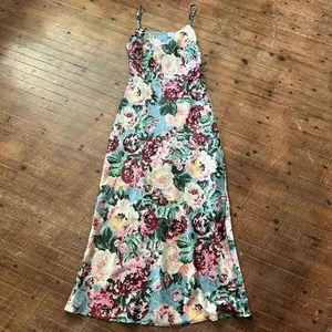 Lost+Wander Emerald Eyes rose teal silky M dress thumbnail 3