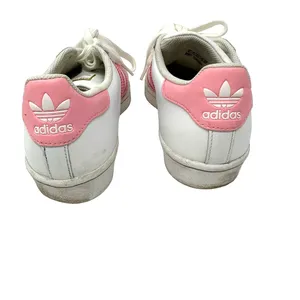 Adidas size 5 EVM 004001 white pink clamshell toe lace up sneakers‎ superstar thumbnail 5