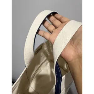 L.L.Bean Boat and Tote Canvas Bag Navy Natural Made in USA READ T thumbnail 5