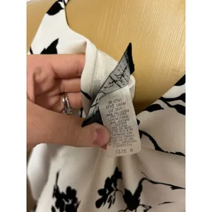 Y2K SL Fashions White Black Floral Midi Sheath Dress Square Neck Size 8 146544 thumbnail 6