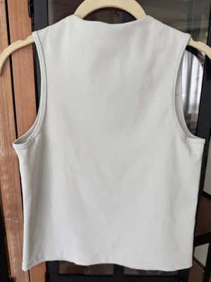 SPANX activate contour mock neck tank top sleeveless greige neutral high crop thumbnail 4