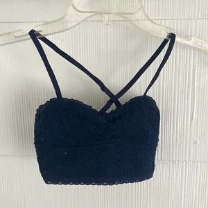Abercrombie and Fitch Navy Lace Bralette thumbnail 2