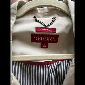 Merona Short Trench Coat size Large thumbnail 3