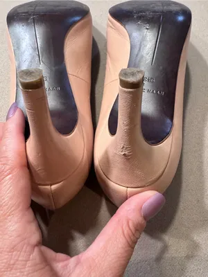 Cole Haan Nude Leather Mid Heel Pumps thumbnail 8