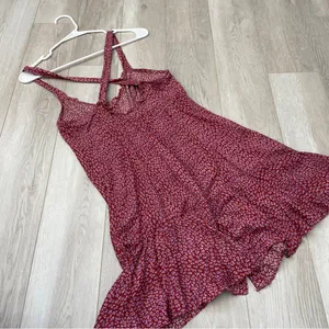 Free People Dress floral mini make it happen slip womens Red small casual indie thumbnail 7