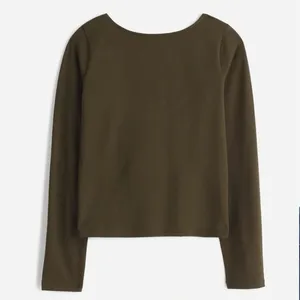Madewell Large Olive Green Long Sleeve Scoopback Tee Cotton Modal Balletcore thumbnail 2