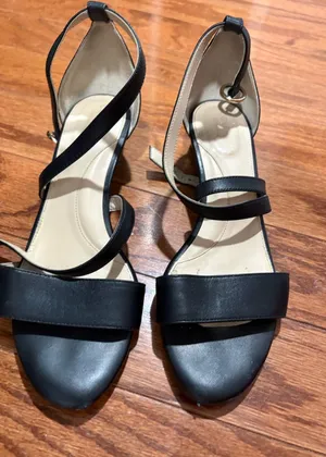 Cole Haan Black Strappy Ankle-Heel Sandals thumbnail 1