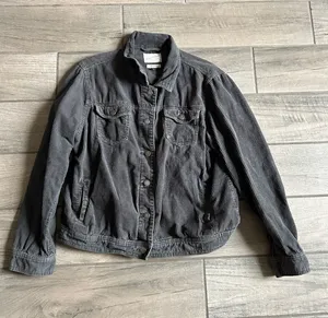 Universal Threads Women's Charcoal Corduroy Shirt Jacket thumbnail 1