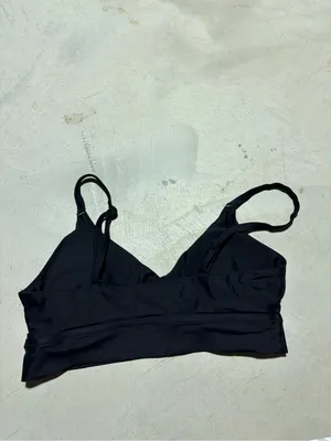 Aerie black scoop bikini swim top large thumbnail 4