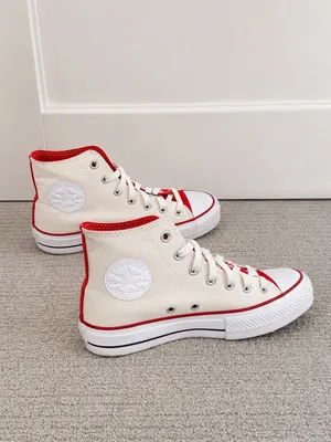 Red & White Platform Converse  thumbnail 2
