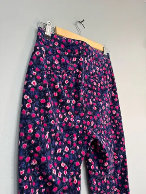 Floral J. Crew Kickout Straight Leg Corduroy Pants Size 00 Like New thumbnail 4