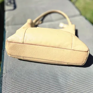 Kate Spade Cream Leather Soft Neutral Hobo Boho Casual Shoulder Purse Bag thumbnail 9