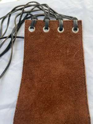 Handmade Brown Suede Corset Belt With Black Leather Laces & Grommet Detail 48i thumbnail 5