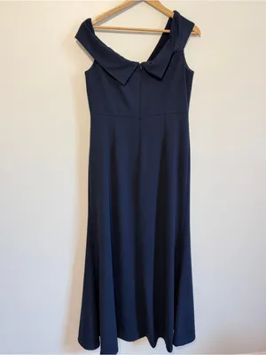Lulus Song of Love Navy Blue Off-the-Shoulder Maxi Dress Size XL thumbnail 7