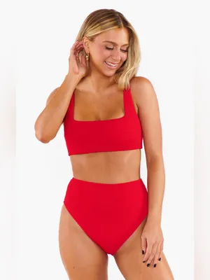 Show Me Your Mumu Sail Bikini Bottoms size XL Red Hot Tamale Scrunch NWOT thumbnail 3