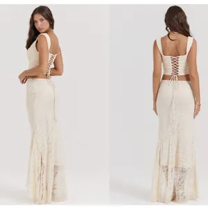 NWT House of CB 'Una' & 'THERESE' SET skirt corset in‎ VINTAGE CREAM LACE size S thumbnail 10