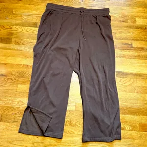Zella Womens 3X Plus Size Brown Wide Leg Sweat Pants Pockets Casual Athleisure thumbnail 1