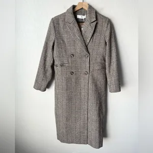 Commense valor plaid oversized overcoat NEW XS Brown thumbnail 9