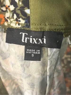 Trixxi Olive Floral Square-Neck Mini Dress thumbnail 6