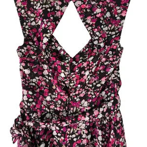 White House Black Market Pink Floral Tiered V Neck Cocktail Party Dress Size 6‎ thumbnail 9