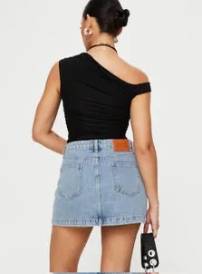 Princess Polly Lightwash Denim Skirt thumbnail 4
