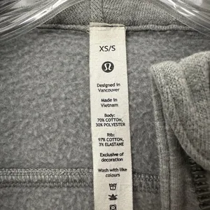 Lululemon Scuba Oversized Half Zip Hoodie Heathered Core Medium Grey W XS Small thumbnail 5