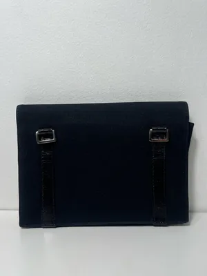 Fendi FF Logo Black Canvas Zucca Baguette Shoulder Flap Crossbody Bag Clutch thumbnail 10
