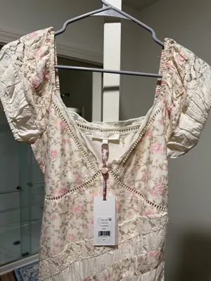 Love Shack Fancy Verne Dress Ivory Blossom thumbnail 4