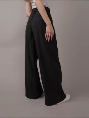 American Eagle Outfitters Super High Rise Wide Leg Pant in Black Size 6 Regular thumbnail 2