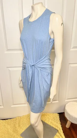Pink Lily Living For It Blue Bodycon Tank Dress in Blue thumbnail 7